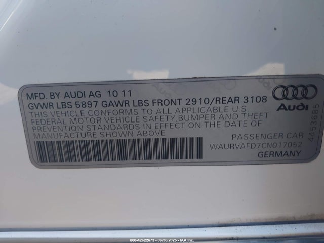 2012 AUDI A8 L WAURVAFD7CN017052 Photo 8
