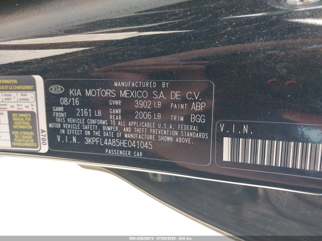 KIA gdi nu 2017 3KPFL4A85HE041045 Image 9