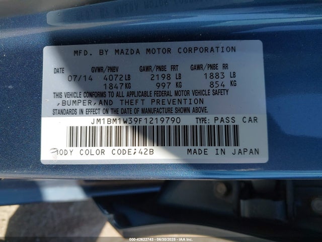 JM1BM1W39F1219790 Mazda py