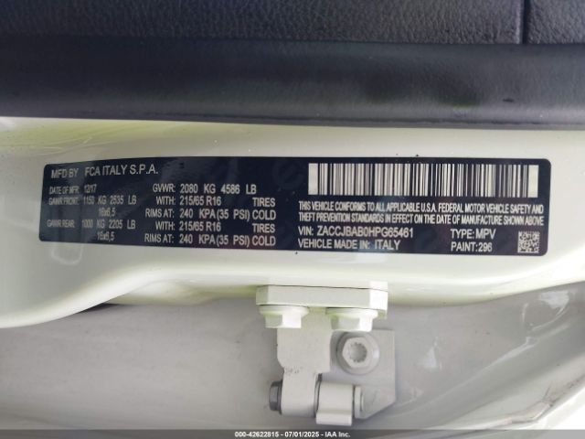 2017 JEEP RENEGADE ZACCJBAB0HPG65461 Photo 8