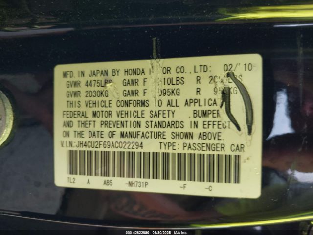2010 ACURA TSX JH4CU2F69AC022294 Photo 8