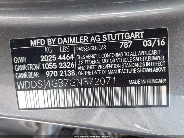 WDDSJ4GB7GN372071 Mercedes-Benz CLA-Class