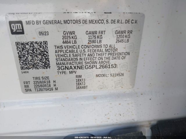 2023 CHEVROLET EQUINOX 3GNAXNEG5PL266153 Photo 8