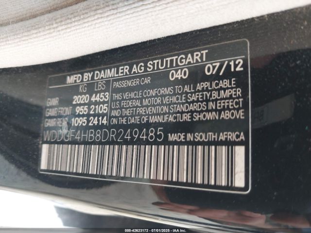 2013 MERCEDES-BENZ C 250 WDDGF4HB8DR249485 Photo 8