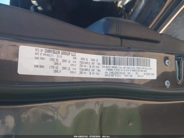 1C4RDJDG5EC451021 Dodge 2014