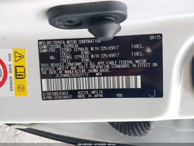 JTJYARBZ2G2022173 Lexus 8ar-fts