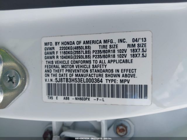 2014 ACURA RDX 5J8TB3H53EL000364 Photo 8