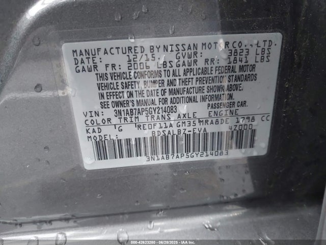 3N1AB7AP5GY214083 Nissan 2016