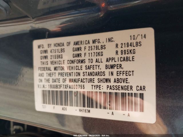 2015 ACURA TLX 19UUB3F7XFA000755 Photo 8