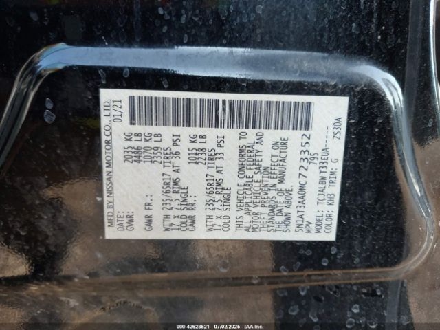 2021 NISSAN ROGUE 5N1AT3AA0MC723352 Photo 8