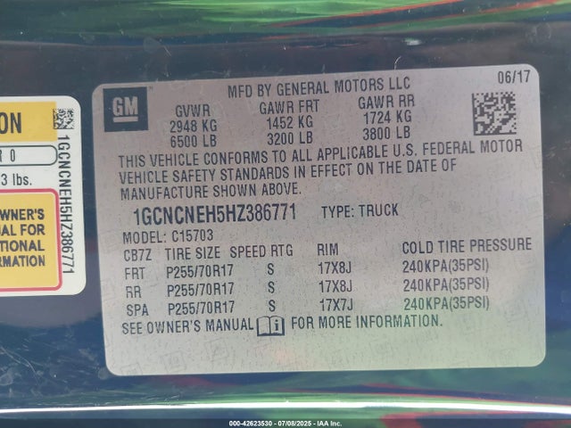 1GCNCNEH5HZ386771 Chevrolet Silverado 1500 Wt