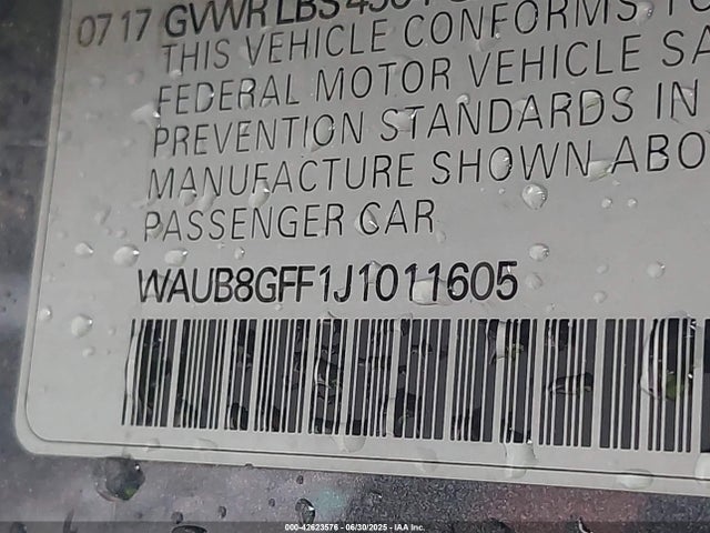 2018 AUDI A3 WAUB8GFF1J1011605 Photo 8