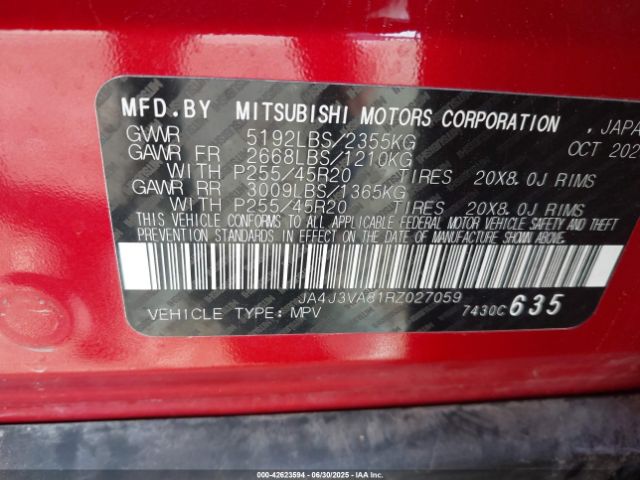 2024 MITSUBISHI OUTLANDER JA4J3VA81RZ027059 Photo 8