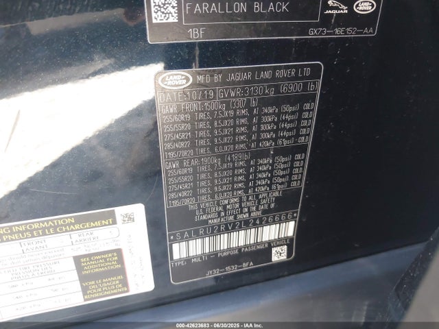 Land Rover aj126 2020 SALRU2RV2L2426666 Image 9