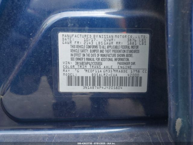 2018 NISSAN SENTRA 3N1AB7AP4JY205804 Photo 8