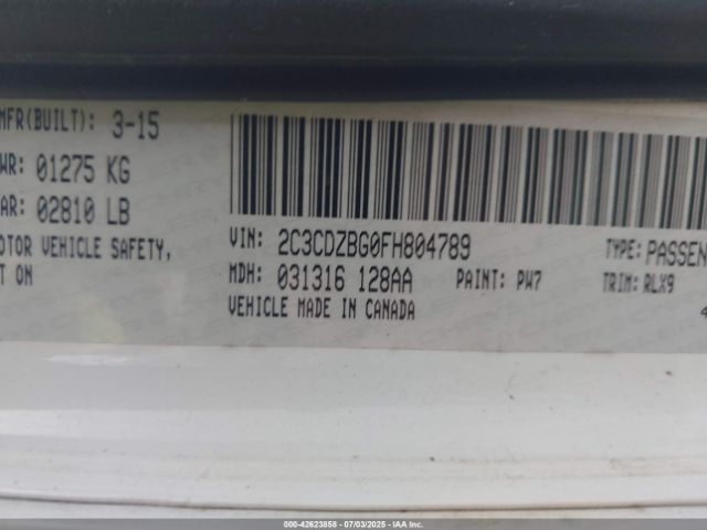 2015 DODGE CHALLENGER 2C3CDZBG0FH804789 Photo 8