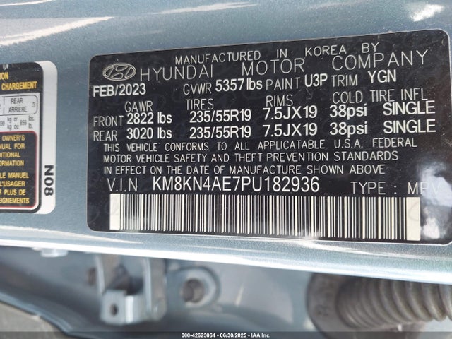 Hyundai 2023 2023 KM8KN4AE7PU182936 Image 9