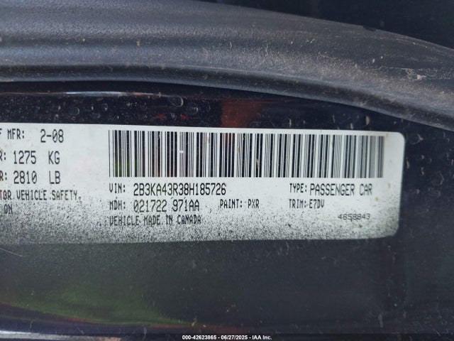 2008 DODGE CHARGER 2B3KA43R38H185726 Photo 8