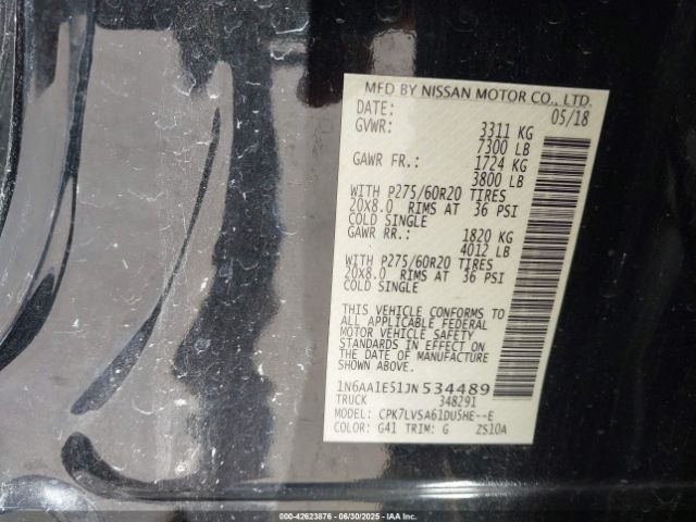 2018 NISSAN TITAN 1N6AA1E51JN534489 Photo 8