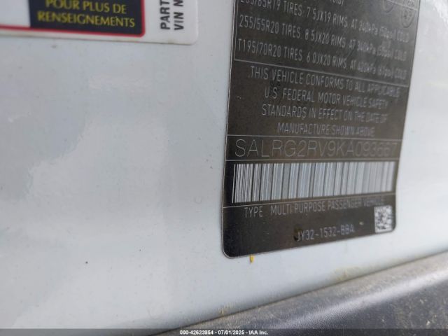 2019 LAND ROVER DISCOVERY SALRG2RV9KA093667 Photo 8
