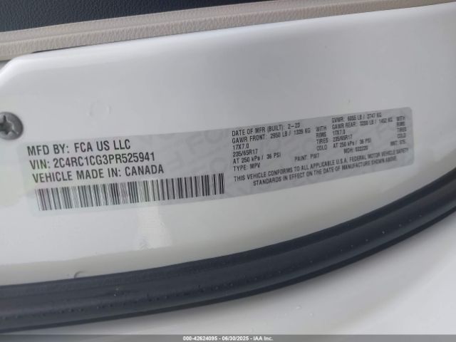 2C4RC1CG3PR525941 Chrysler 2023