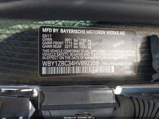 WBY1Z8C34HV892359 BMW electric/2-cyl .gasoline