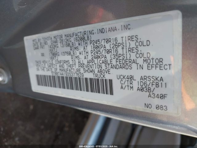 2003 TOYOTA TUNDRA 5TBBT44193S377639 Photo 8