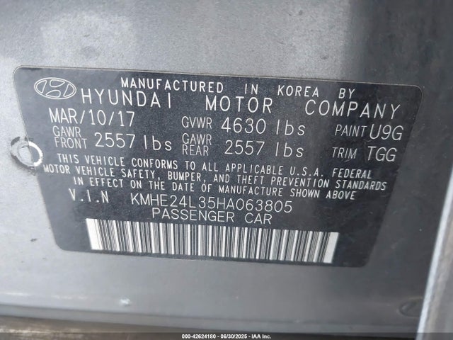 KMHE24L35HA063805 Hyundai gdi nu