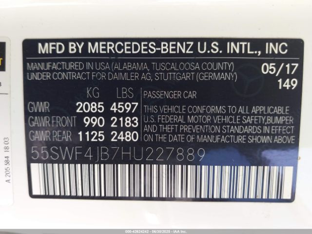 2017 MERCEDES-BENZ C 300 55SWF4JB7HU227889 Photo 8