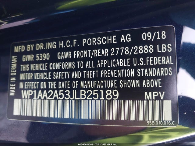 Porsche Macan 2018 WP1AA2A53JLB25189 Image 9