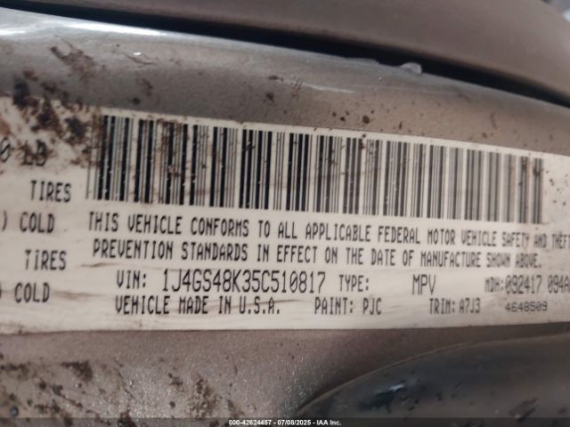 2005 JEEP GRAND CHEROKEE 1J4GS48K35C510817 Photo 8