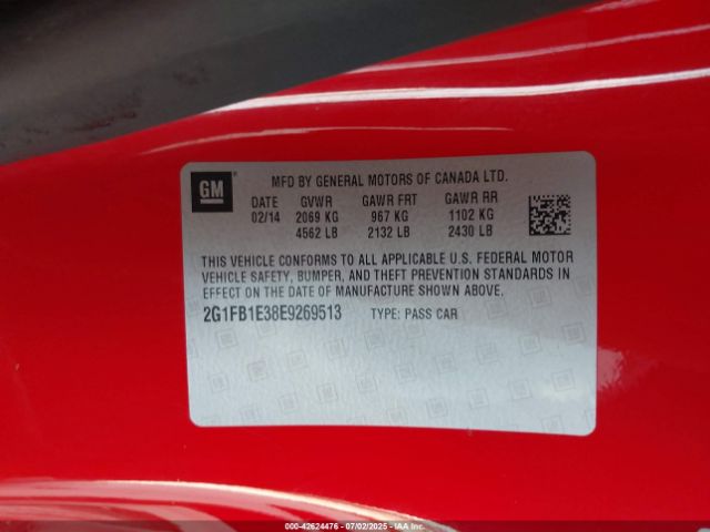 2014 CHEVROLET CAMARO 2G1FB1E38E9269513 Photo 8