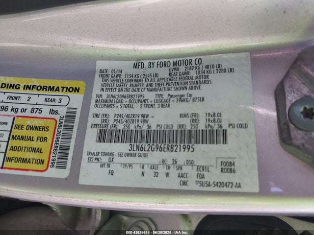 3LN6L2G96ER821995 Lincoln 2014