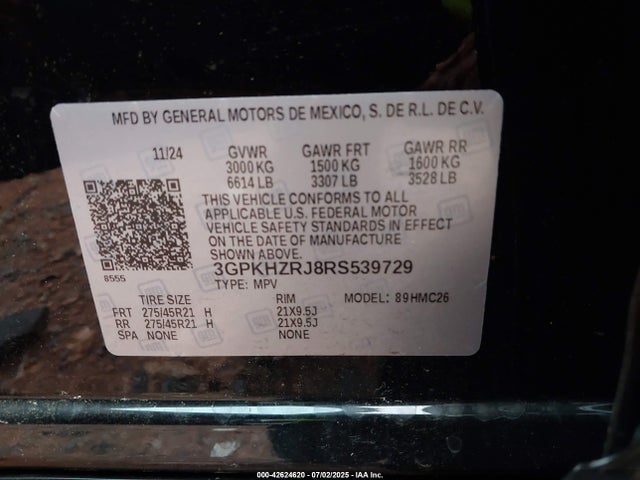 3GPKHZRJ8RS539729 Honda x0c+ec5