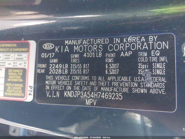 KIA gdi 2017 KNDJP3A54H7469235 Image 9