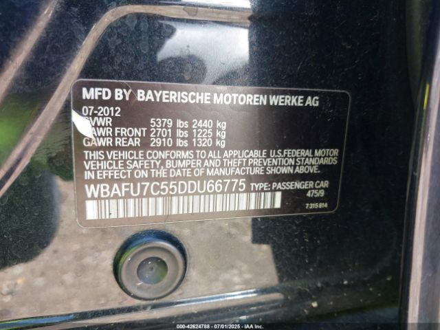 2013 BMW 535I WBAFU7C55DDU66775 Photo 8