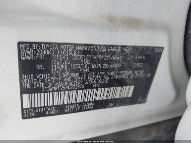 2T3W1RFV5RC272679 Toyota a25a-fks