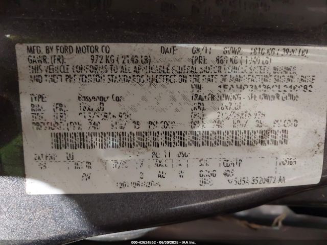 2012 FORD FOCUS 1FAHP3M26CL216682 Photo 8