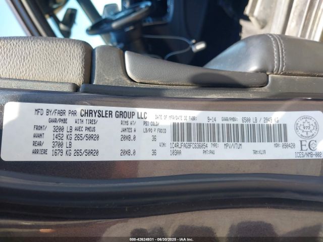2015 JEEP GRAND CHEROKEE 1C4RJFAG9FC636054 Photo 8