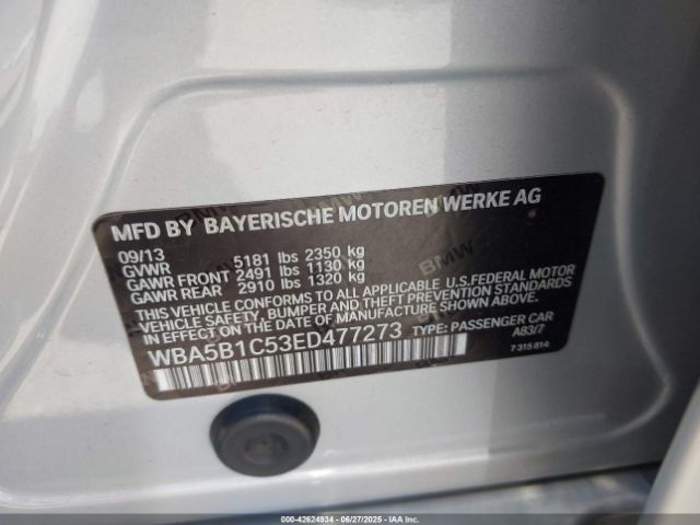 2014 BMW 535I WBA5B1C53ED477273 Photo 8