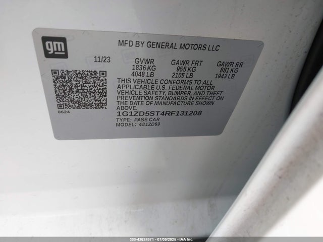 1G1ZD5ST4RF131208 Chevrolet lfv