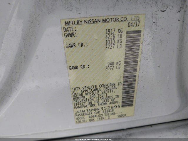 1N4AL3AP4HN352995 Nissan 2017