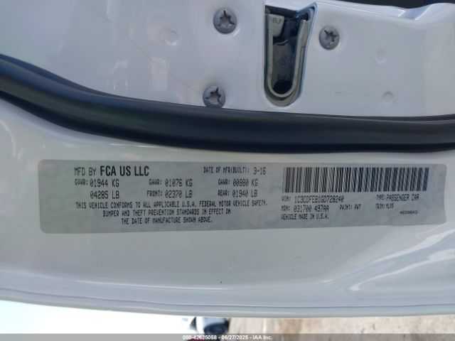 2016 DODGE DART 1C3CDFEB1GD728240 Photo 8