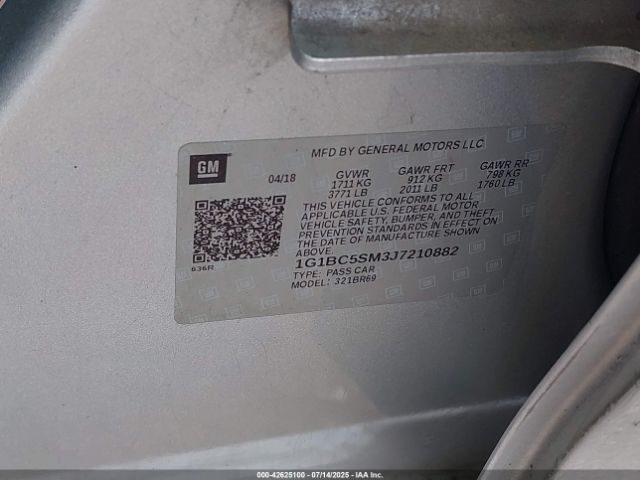 2018 CHEVROLET CRUZE 1G1BC5SM3J7210882 Photo 8