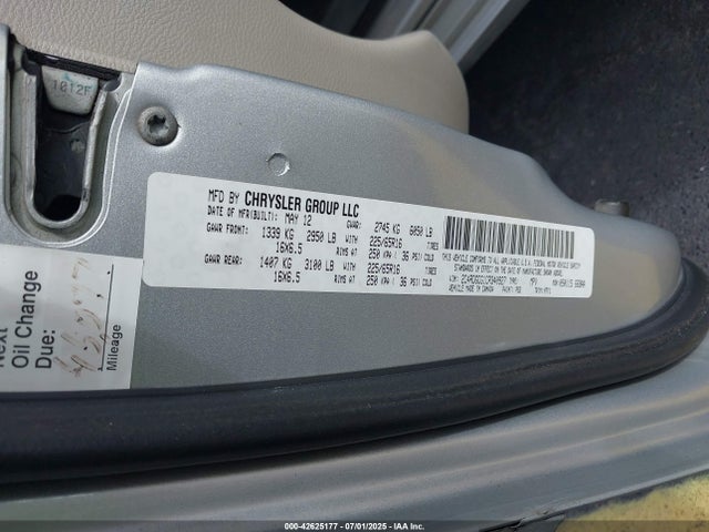 Aukcja sprzedaży 2012 Dodge Grand Caravan Sxt, vin: 2C4RDGCG1CR340927, numer aukcji: 42625177