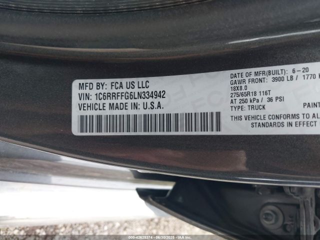 2020 RAM 1500 1C6RRFFG6LN334942 Photo 8