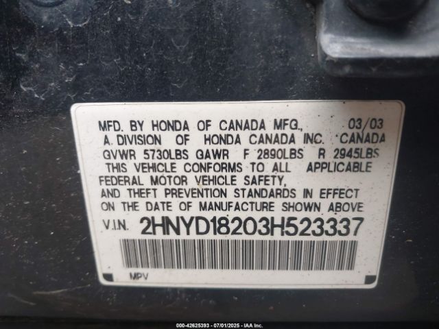 2003 ACURA MDX 2HNYD18203H523337 Photo 8