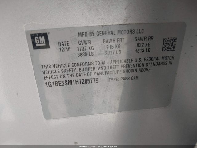 2017 CHEVROLET CRUZE 1G1BE5SM1H7205779 Photo 8