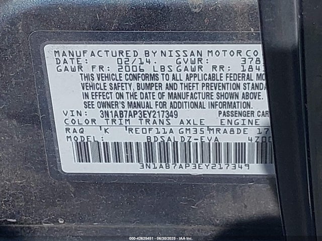 Nissan 2014 2014 3N1AB7AP3EY217349 Image 9
