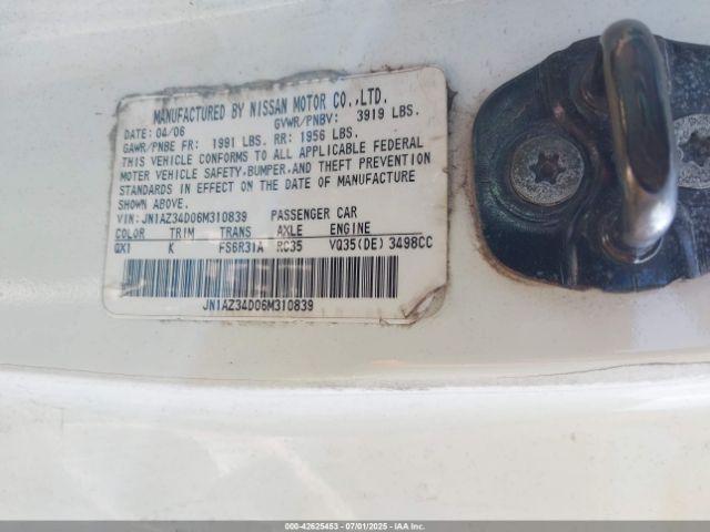 2006 NISSAN 350Z JN1AZ34D06M310839 Photo 8
